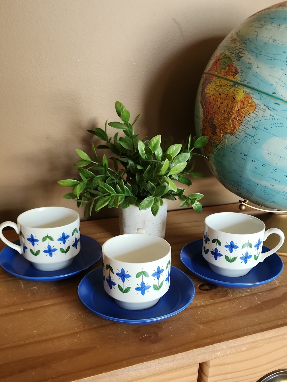 MIDWINTER Roselle Tea Cup And Saucer Set Staffordshire